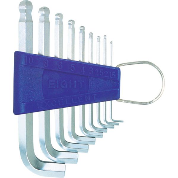 エイト　六角棒スパナ　テーパーヘッド　標準寸法　特短　単品