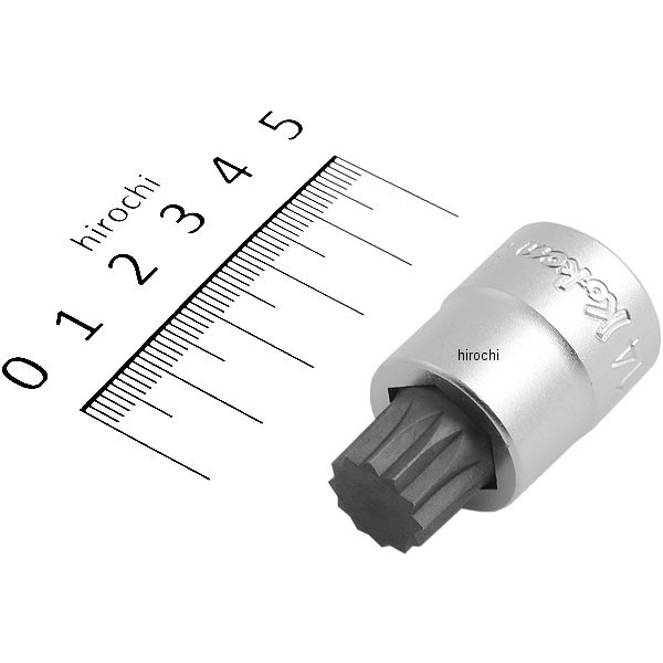 3/8インチsq 3重4角ビットソケット(XZN) 全長38mm M14