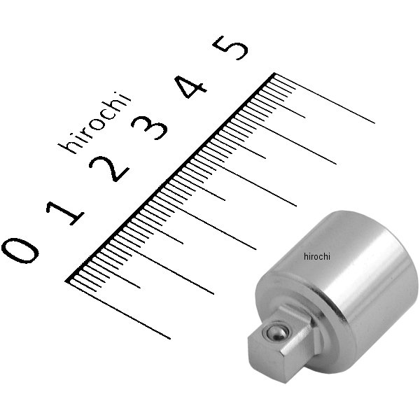 ソケットアダプター 凹差込角 9.5mm (3/8インチ) 凸差込角 6.35mm (1/4インチ) 長さ 23.9mm