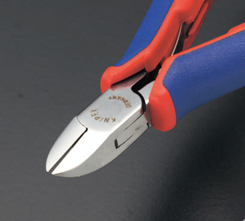 115mm 精密用ニッパー(グリップ バネ付/斜刃)