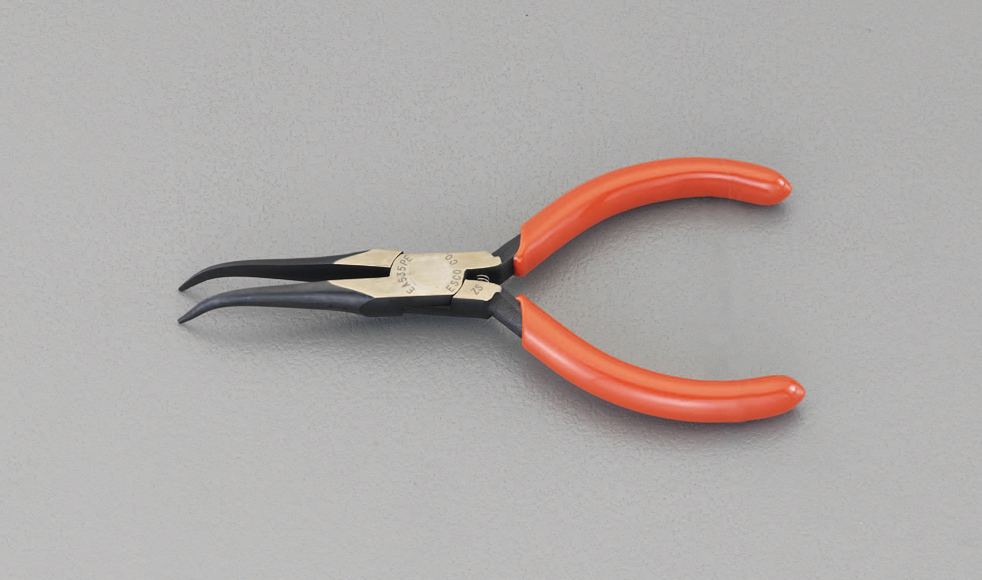 140mm 先曲ニードルノーズプライヤー(40°/ギザ無)