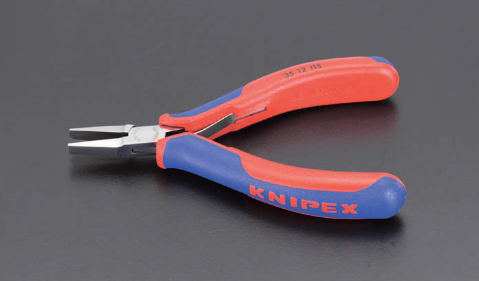 115mm 精密用プライヤー(グリップ付/平)