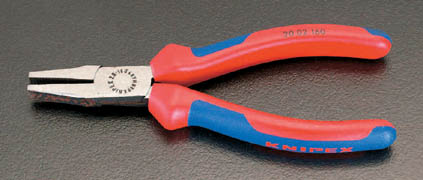 140mm フラットノーズプライヤー(グリップ付/磨き)