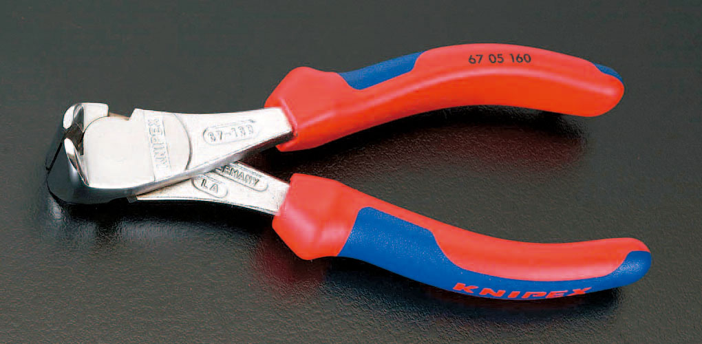 200mm エンドカッティングニッパー(グリップ付/メッキ)