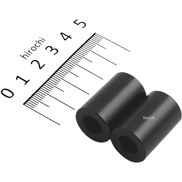 カラーセット 厚さ25 内径8mm 外径16.5mm 2個入り 黒