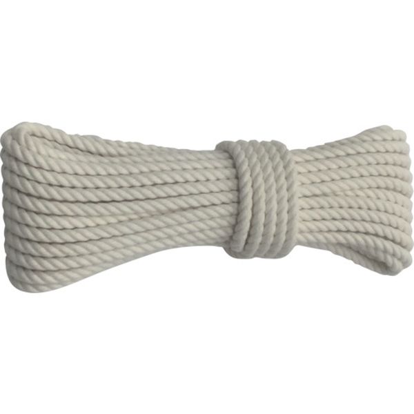 ロープ　綿ロープ３ツ打　６φ×１０ｍ