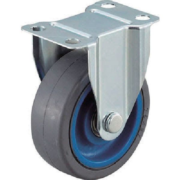 エアーキャスター（固定車）　７５ｍｍ　ゴム車