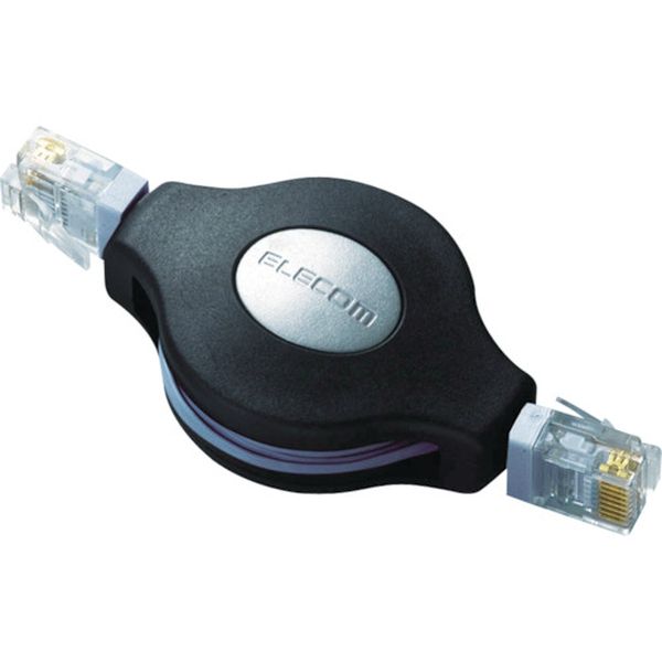 エレコム　ＣＡＴ５準拠携帯巻取ＬＡＮケーブル１．５ｍ（ブラック）