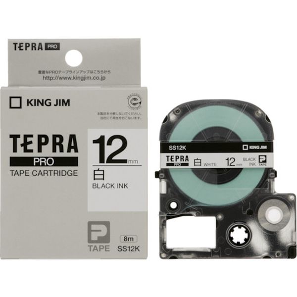 キングジム　テプラＰＲＯテ－プカ－トリッジ　白に黒文字