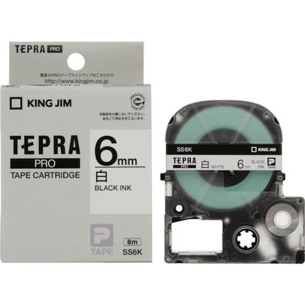 キングジム　テプラＰＲＯテ－プカ－トリッジ　白に黒文字