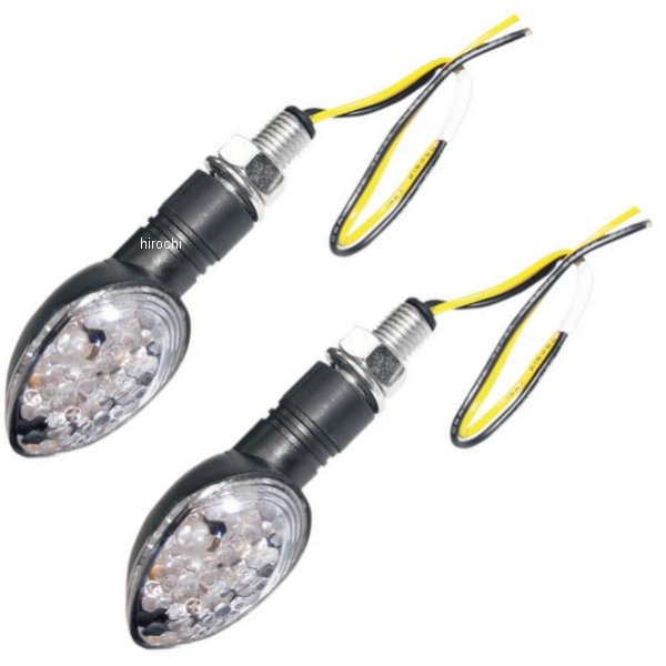 【セール特価】 ウルトラミニ LED マーカーライト L60mmxW24mm 黒/クリア (オーバル)