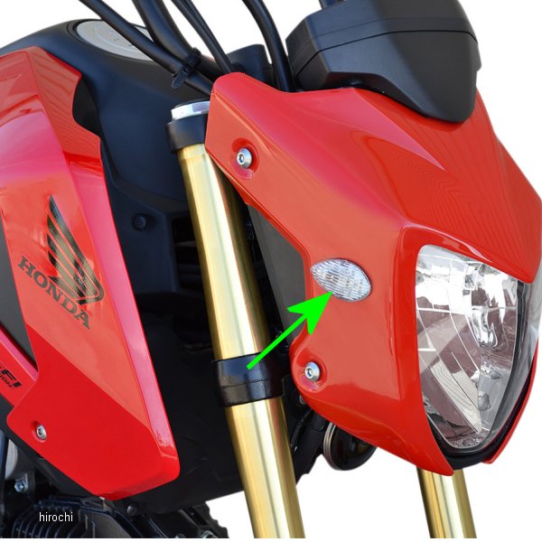 フロント マーカーライト 埋め込み型 クリア 13年-14年 グロム