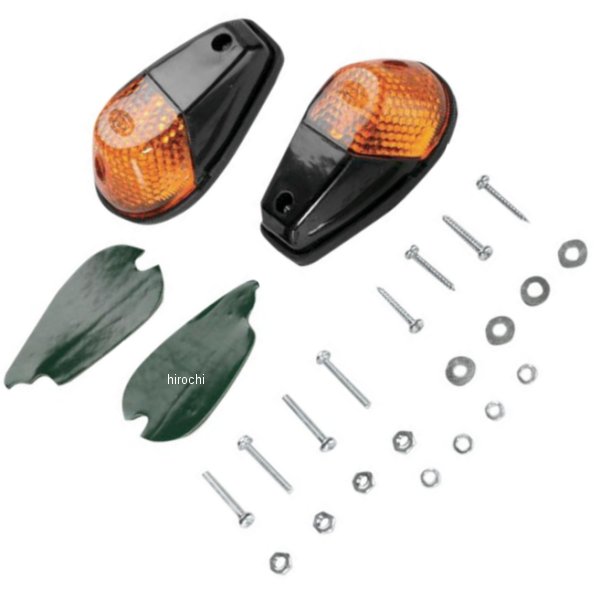 マーカーライト フラッシュマウント 埋め込み型 (シングル球) 黒/アンバー