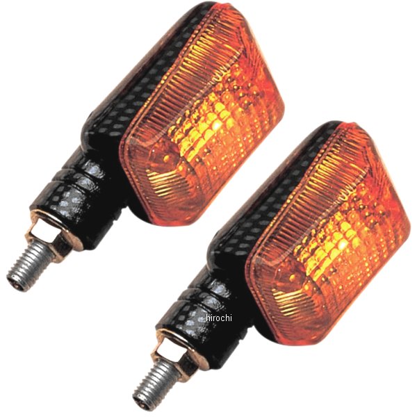 汎用 ミニ マーカーライト L76mmxW-38mm 黒/アンバー 左右ペア