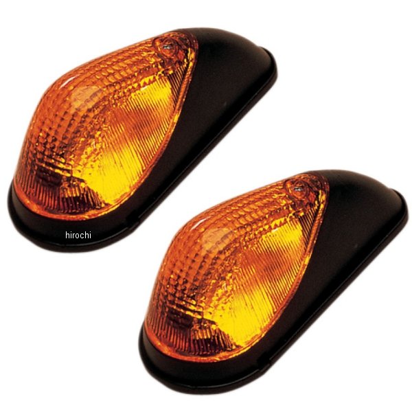 マーカーライト ウイング ミニ アンバー (ダブル球) 黒 133mm x 57mm