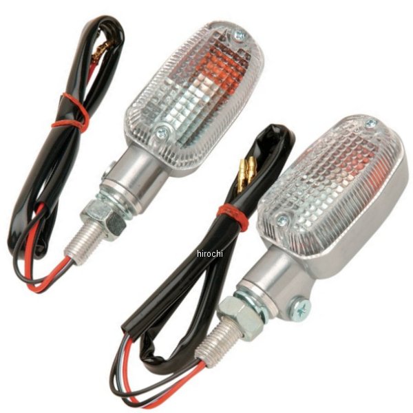 ウインカー オブロング ダブル球 クリア レンズ M10 ポリッシュ