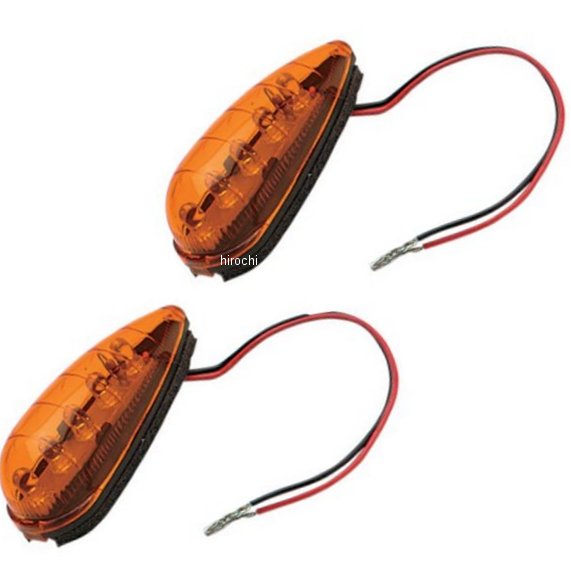 【セール特価】 マーカーライト ティアドロップ アンバー (LED) 70mm x 25mm