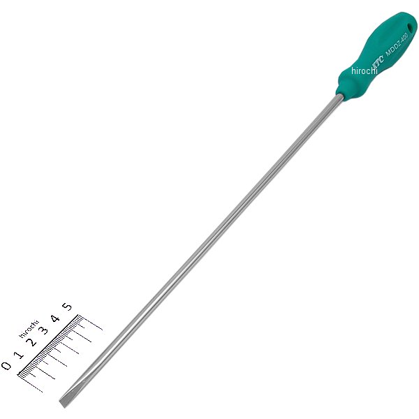 樹脂柄ドライバロング丸軸 マイナス 5.5mm幅