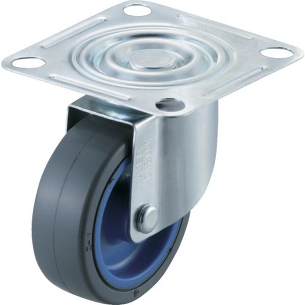 エアーキャスター（自在車）　７５ｍｍ　ゴム車