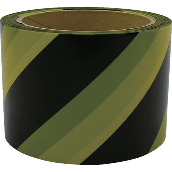 テープ　標識テープ（トラ）　７０ｍｍ×５０ｍ