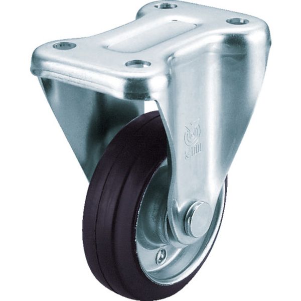産業用キャスター固定車　１００径ゴム車輪