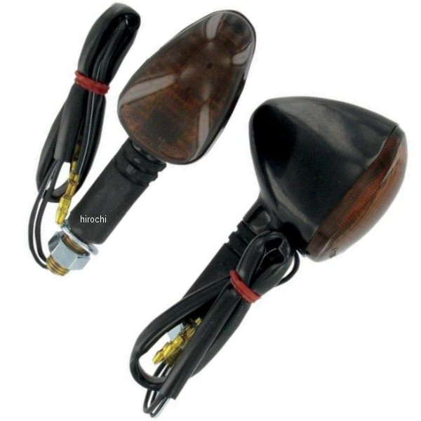 【セール特価】 ウインカー コンパクト フレキシブル シングル球 黒/スモーク