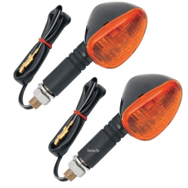 ウインカー コンパクト フレキシブル ダブル球 黒/アンバー