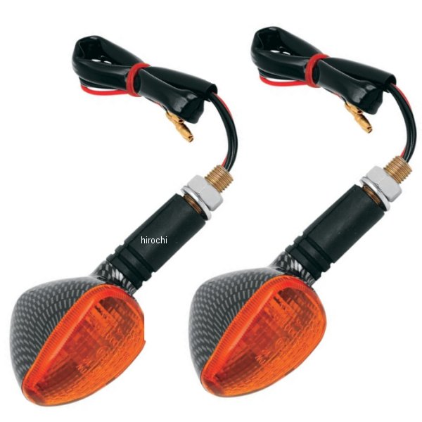 ウインカー コンパクト フレキシブル シングル球 カーボン柄/アンバー