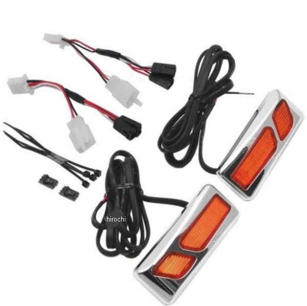 LED フロント リフレクター コンバージョン 左右ペア 01年-17年 GL1800、F6B クローム