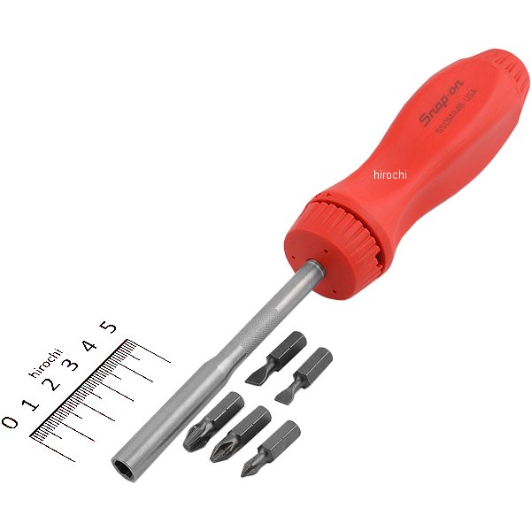 ラチェッティング スクリュードライバー レッド 8-3/4インチ