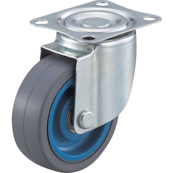 エアーキャスター（自在車）　１００ｍｍ　ゴム車