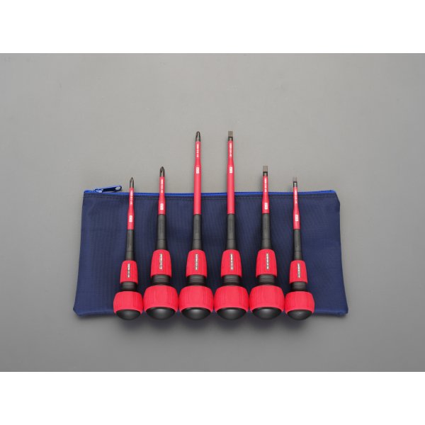 6本組 + ドライバーセット 絶縁 細軸