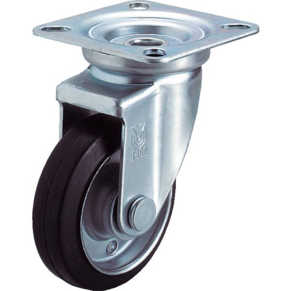 産業用キャスター自在車　１００径ゴム車輪