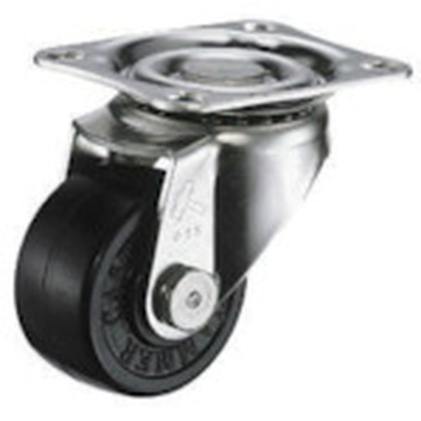 オールステンレス　Ｓ型自在　ゴム車５０ｍｍ