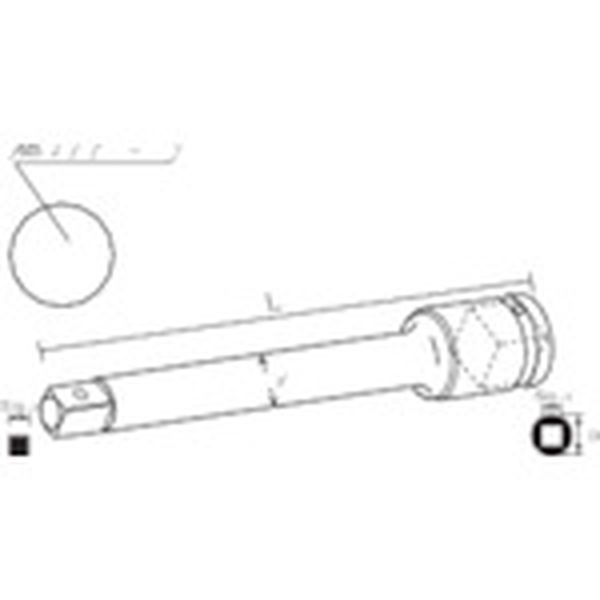 エクステンションバー　差込角１２．７ｘ１００Ｌ