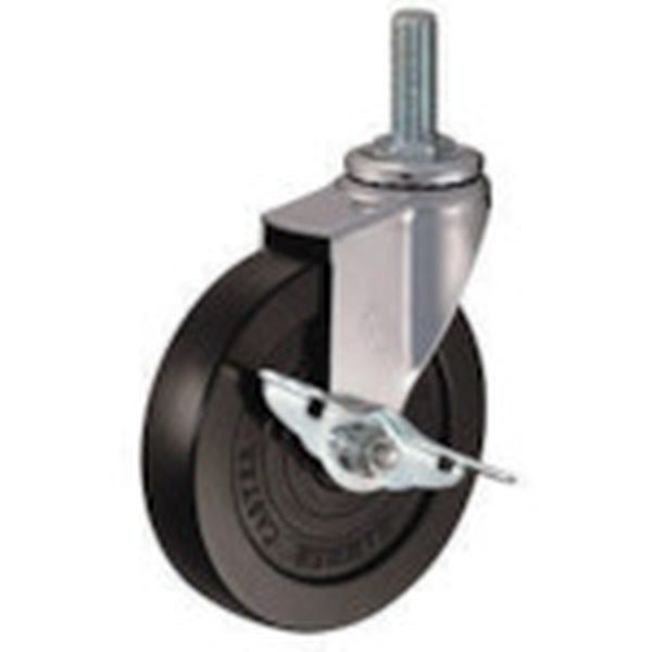 Ｅ型ねじ式　自在ＳＰ付　ゴム車１２５ｍｍ　Ｍ１６ＸＰ２．０