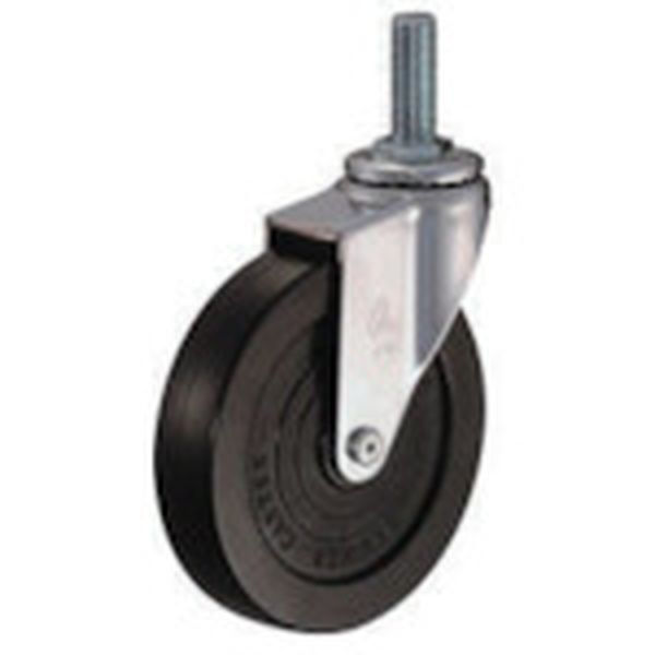 Ｅ型　ねじ式　自在　ゴム車１２５ｍｍ　Ｍ１６ＸＰ２．０ＸＬ４０