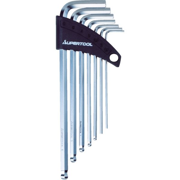 ロングボールポイント六角棒レンチ（７本組）１．５～６ｍｍ