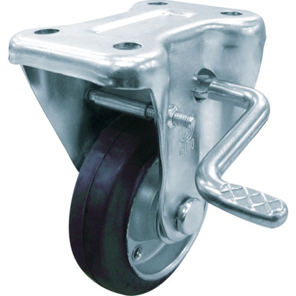 産業用キャスターＳ付固定車　１００径ゴム車輪