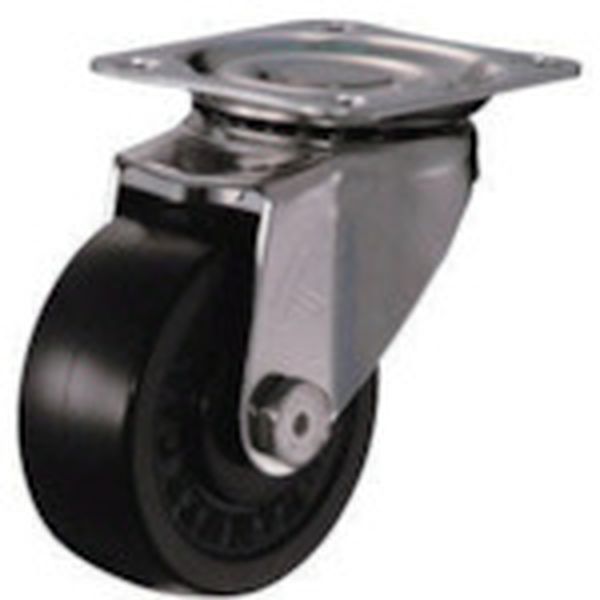 オールステンレス　Ｓ型自在　ゴム車６５ｍｍ