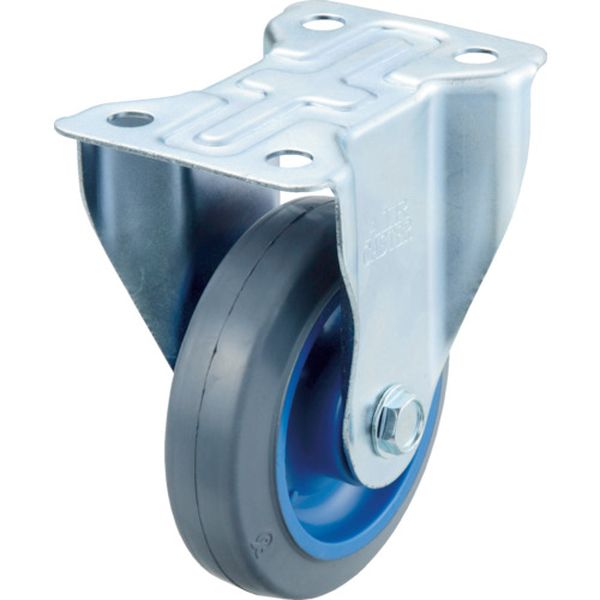 エアーキャスター（固定車）　１２５ｍｍ　ゴム車