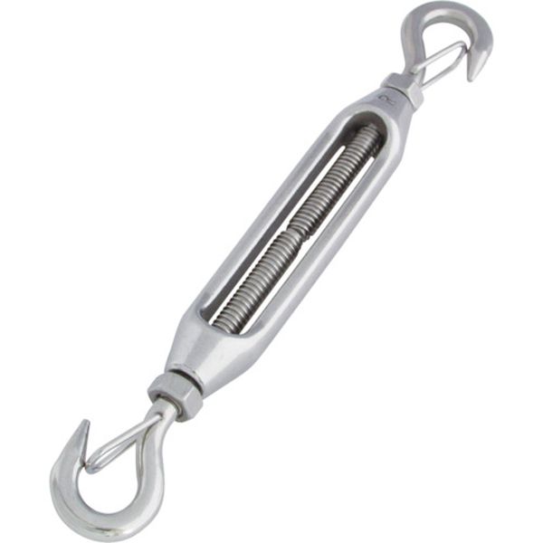 ステンレス　枠式ターンバックル外れ止め付（フック＆フック）　２分５厘