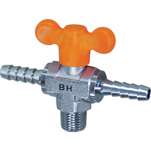 エースボール　縦型三方弁　ホースニップル型　ＰＴ１／４ＸΦ８