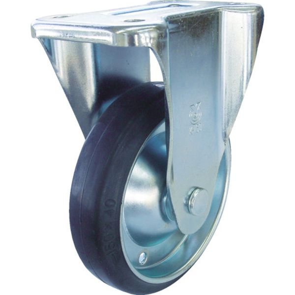 新型プレスキャスター固定車　１５０径ゴム車輪