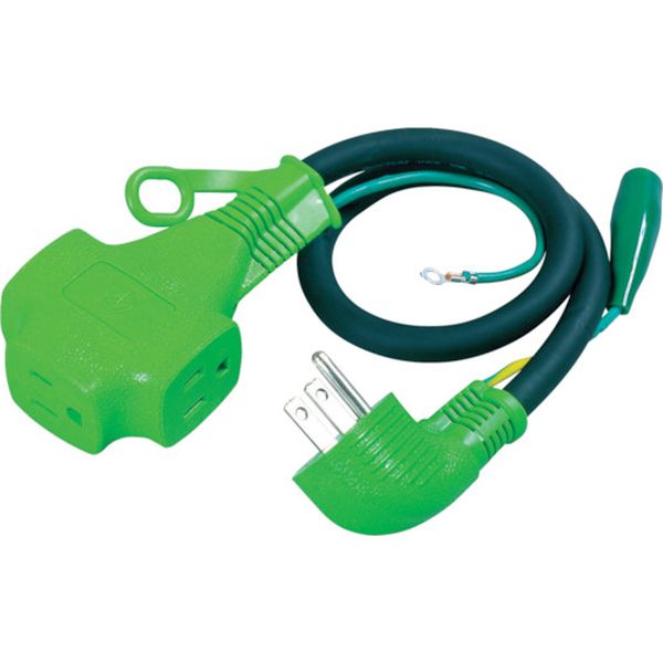 ショートタップ　Ｌヘナトリプルポッキン　１００Ｖ　アース付　５０ｃｍ