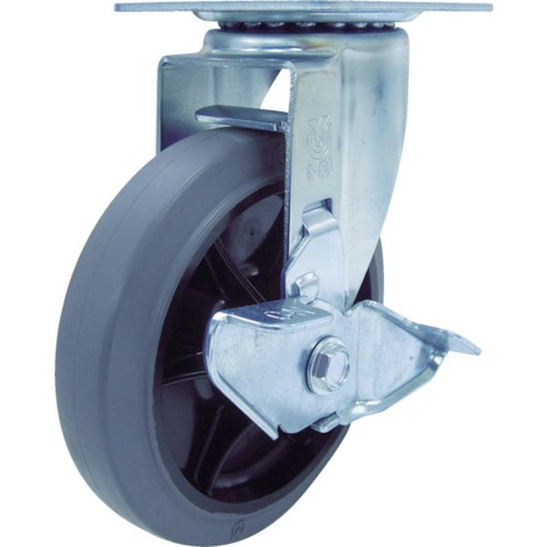 産業用キャスターＳ付自在車　１５０径ゴム車輪