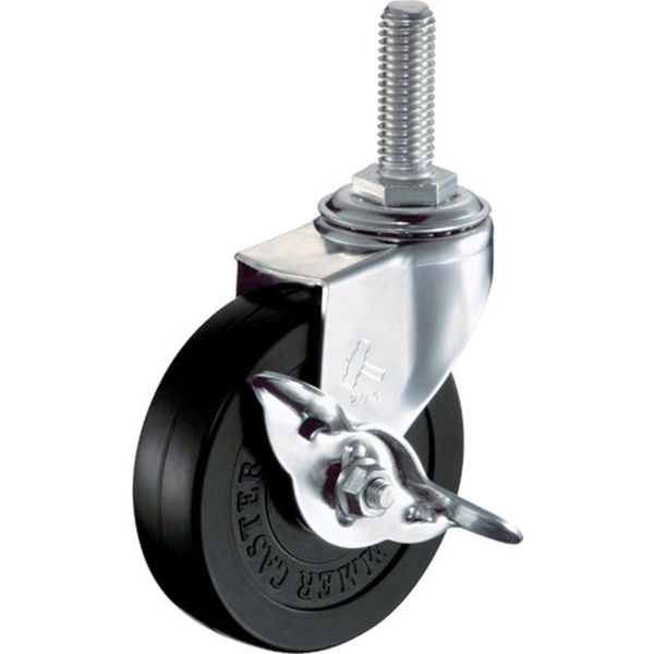 ＥＡシリーズオールステンレス自在ＳＰ付ゴム車１００ｍｍ