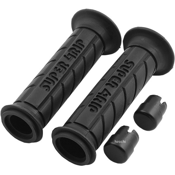 カラーグリップ 汎用φ22.2 貫通式 バーエンド付 黒