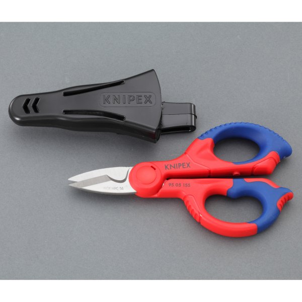 155mm はさみ 電工用(ステンレス製/ケース付)