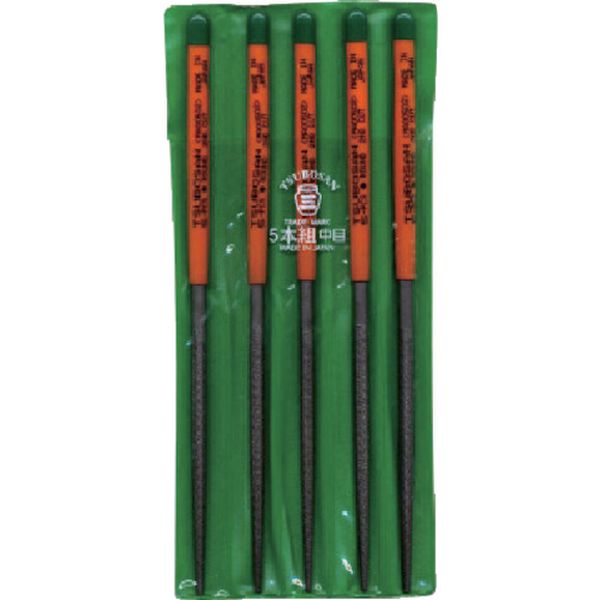 組ヤスリ　５本組　丸　中目